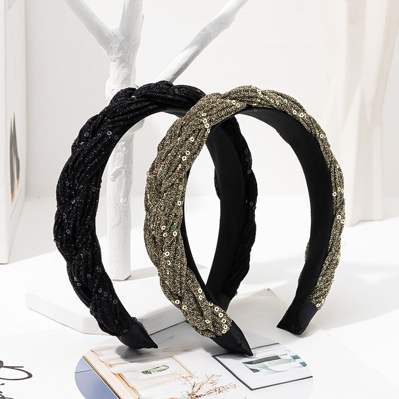 Diadema De Lentejuelas De Ala Ancha Que Combina Con Todo Al Por Mayor